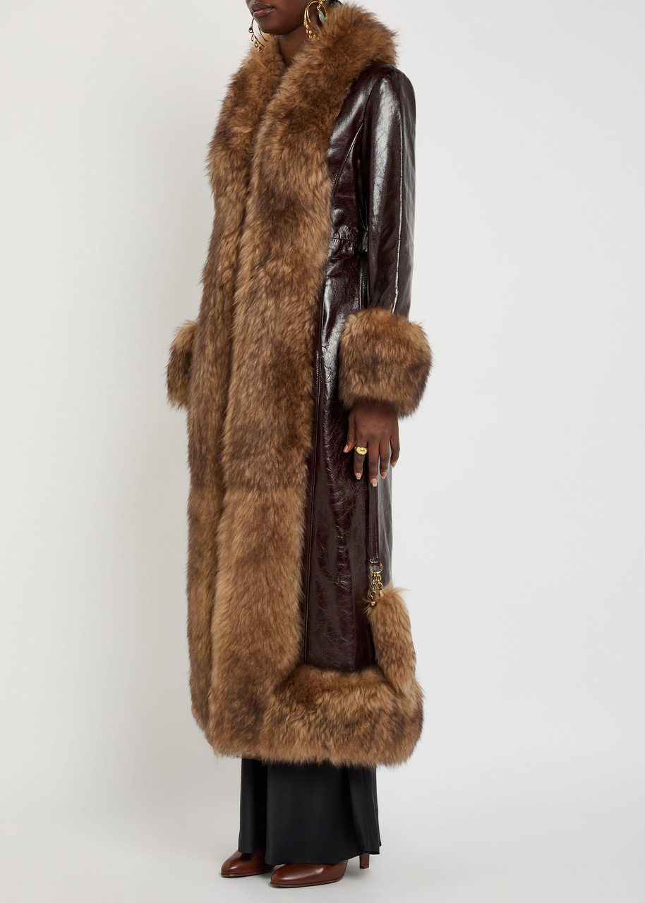 Chloe Shearling-trimmed Leather Coat - 2
