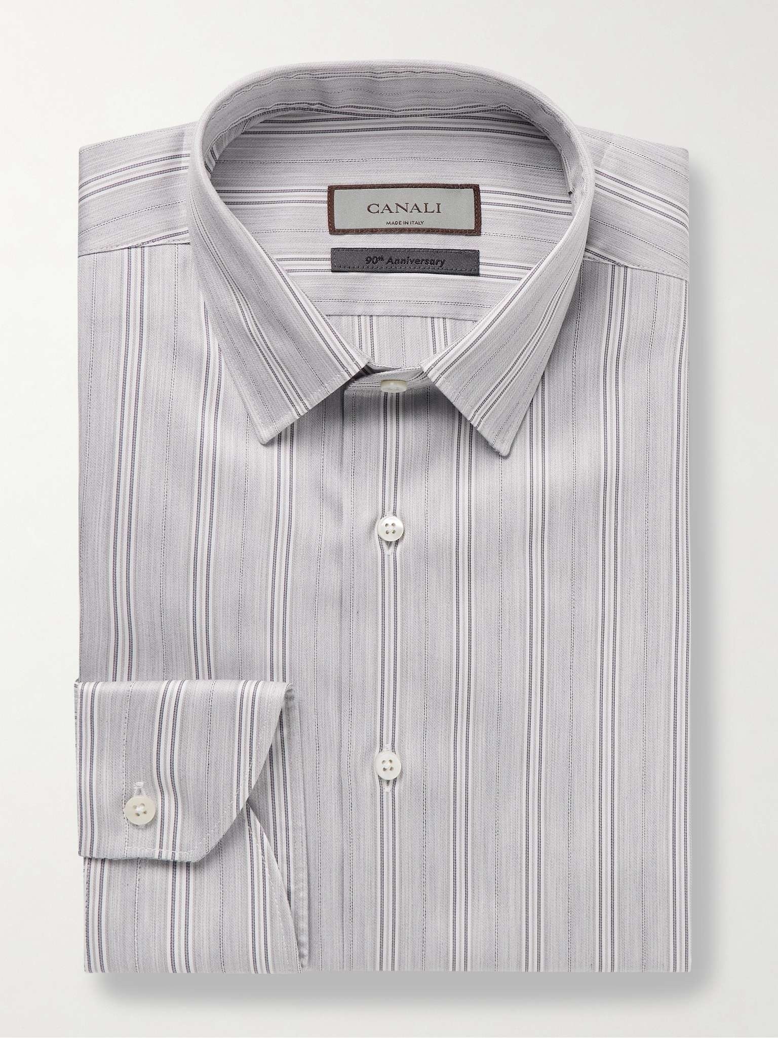 Striped Cotton-Poplin Shirt - 1