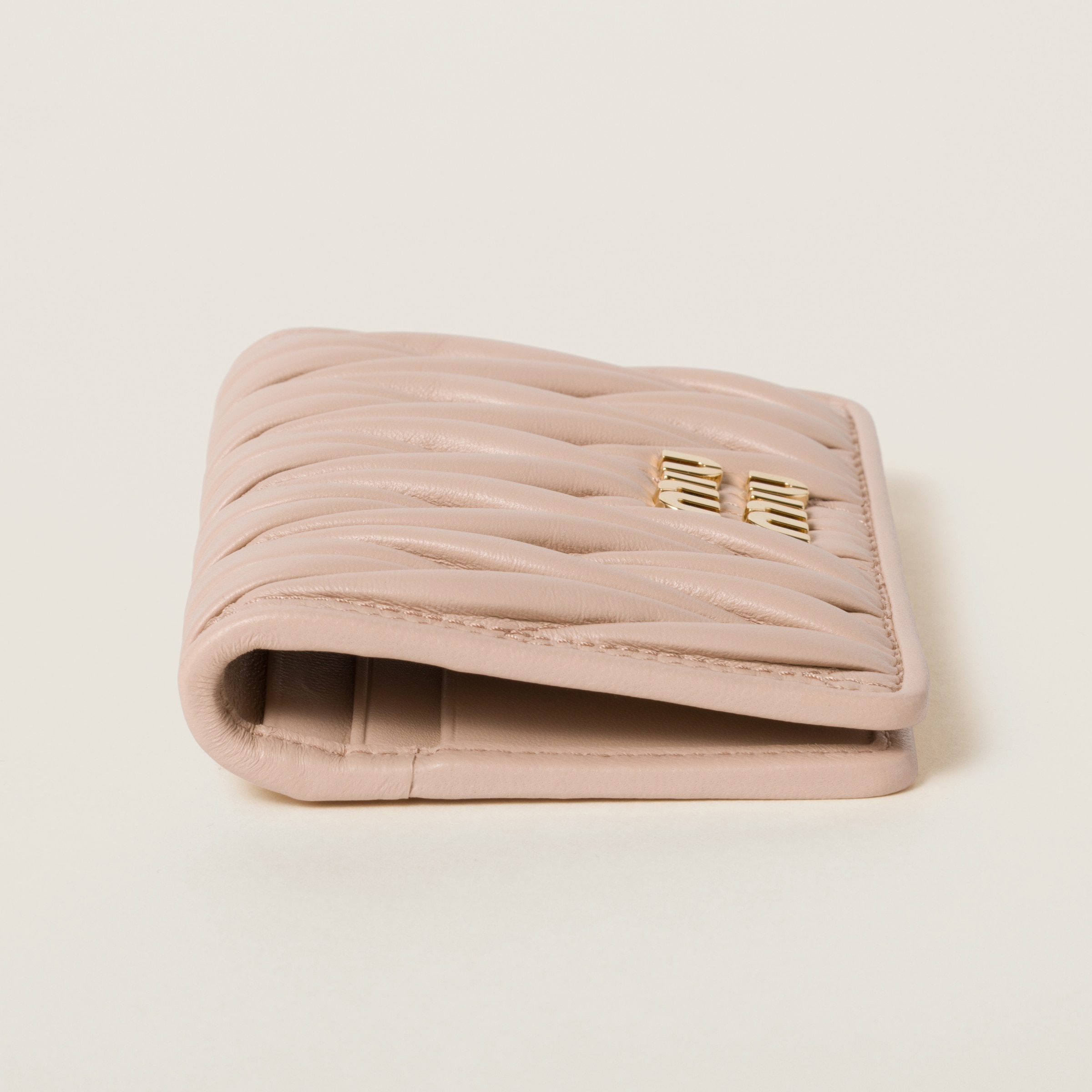 Matelassé nappa leather card holder - 4