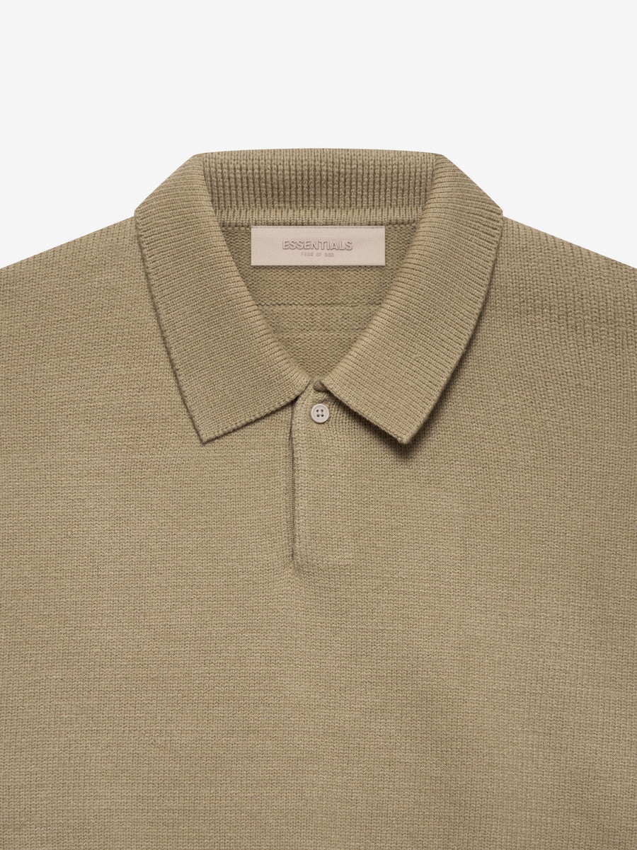 ESSENTIALS Knit Ls Polo | REVERSIBLE
