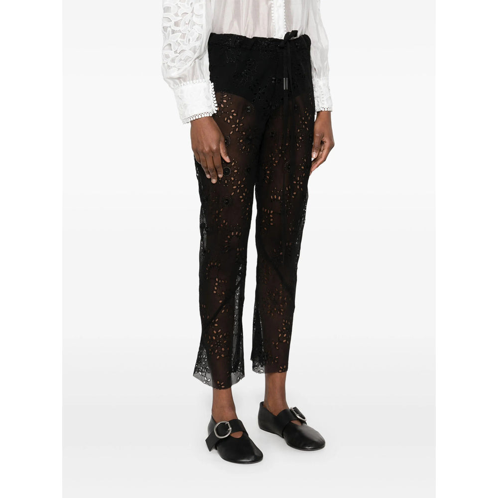 Ann Demeulemeester Black Trousers - Cropped Trousers Women - 4