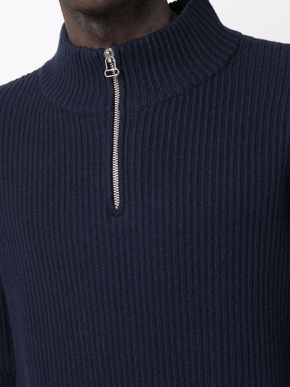 ribbed-knit wool jumper - 5