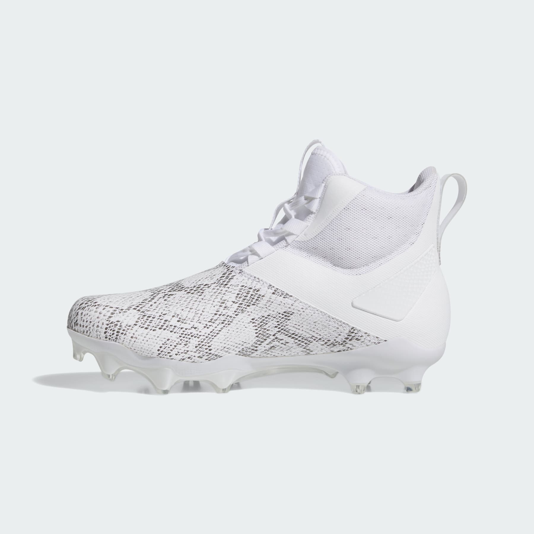 Adidas Adizero Chaos Mid Football Cleats White Snakeskin Men US 10 and 10.5 Adidas Adizero Chaos Black Snakeskin Football Lineman Cleats  main image 4