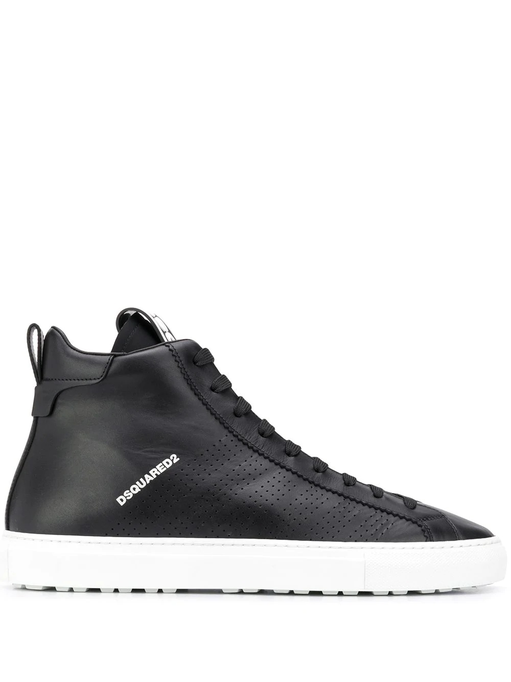 perforated high-top sneakers - 1