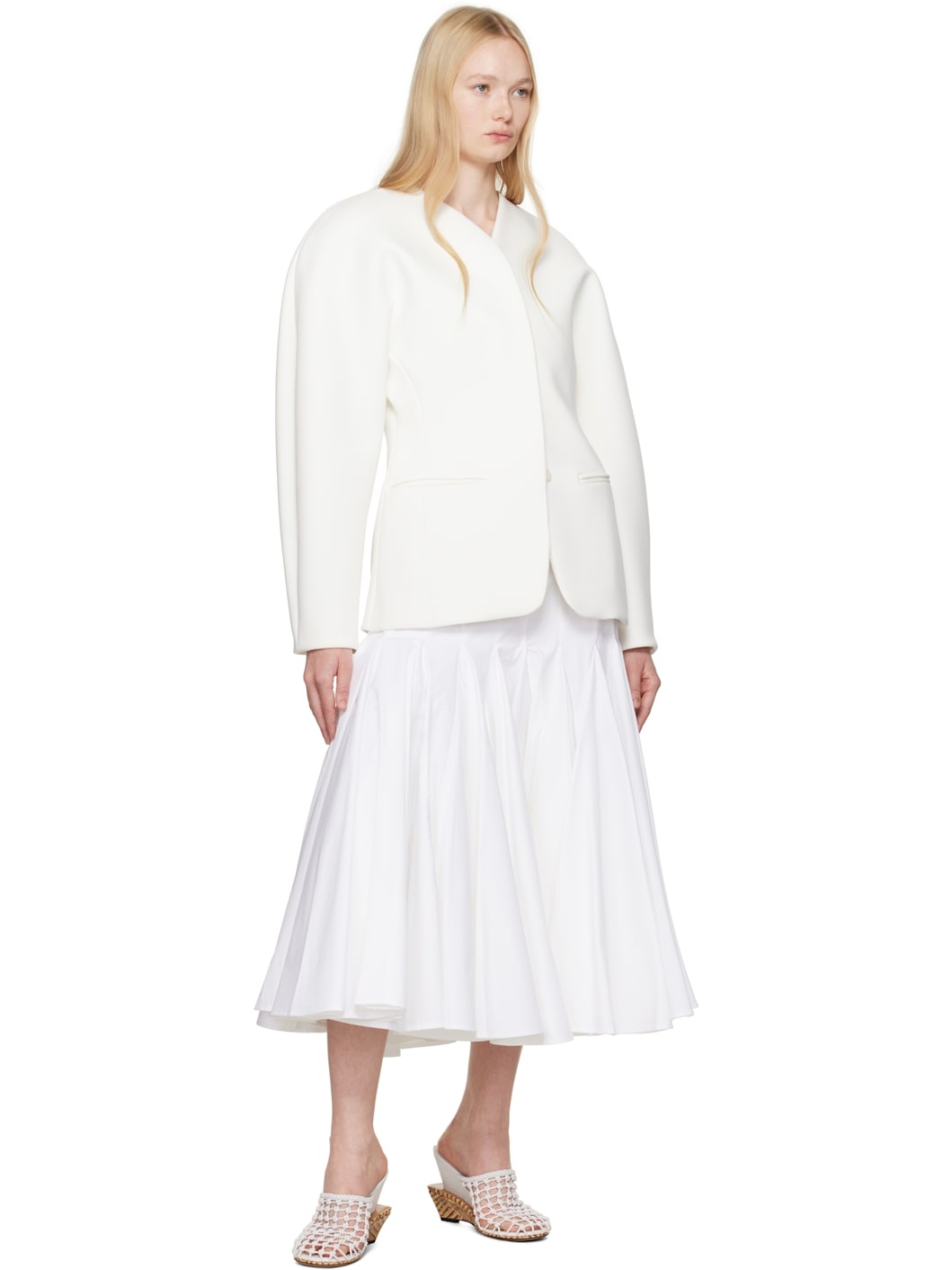 White La Croisière 'The Ovalo' Blazer - 4