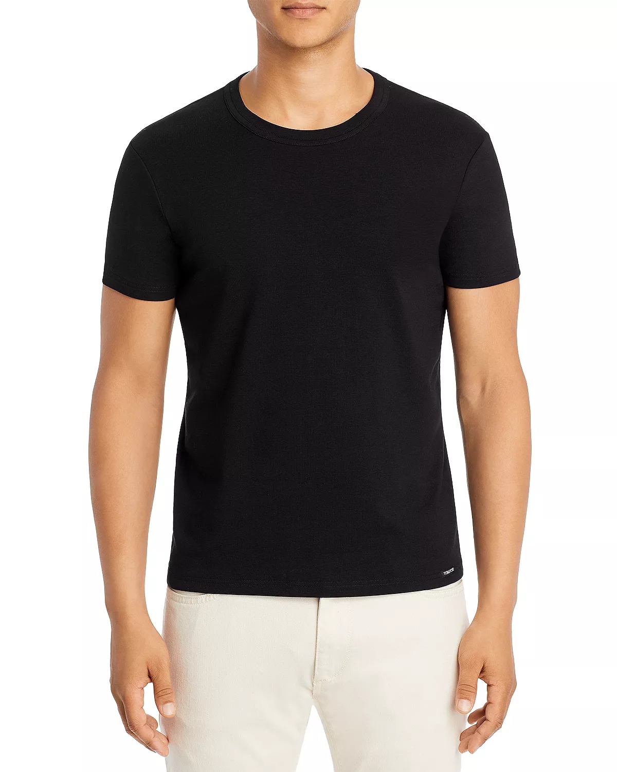 Cotton Blend Crewneck Tee - 1