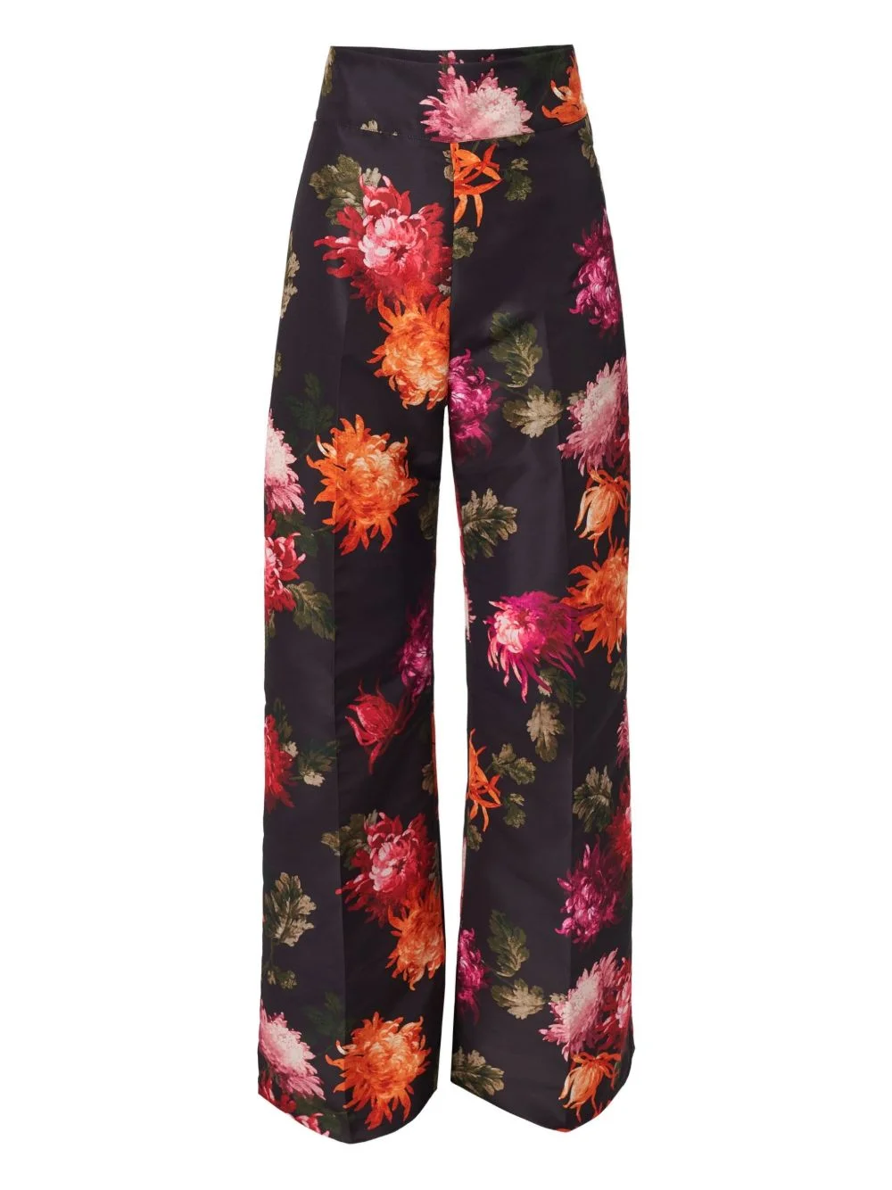 Diane chrysanthemum-print trousers - 1