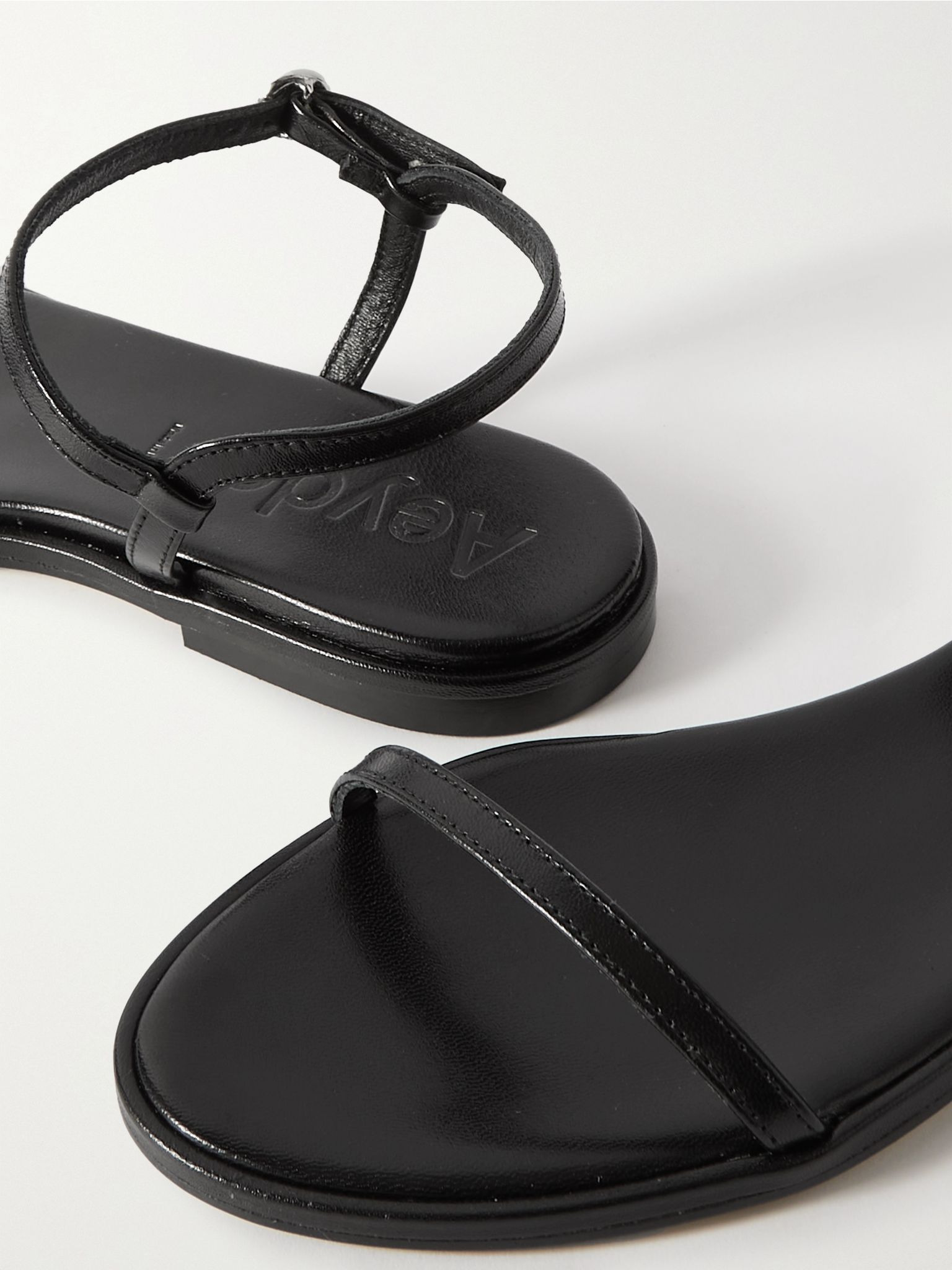 Nettie leather sandals Black - 4