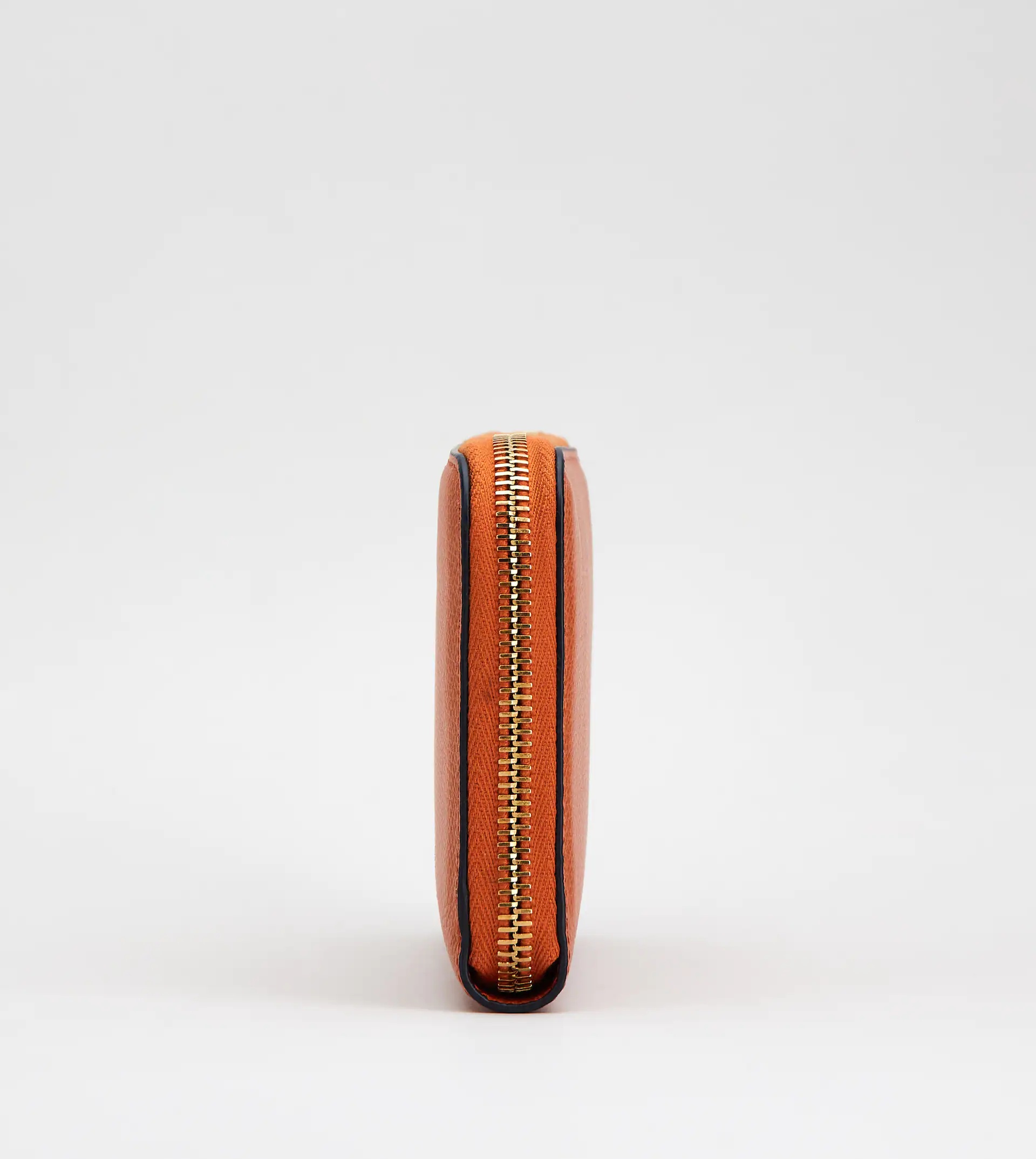 WALLET IN LEATHER - ORANGE, BLUE - 3