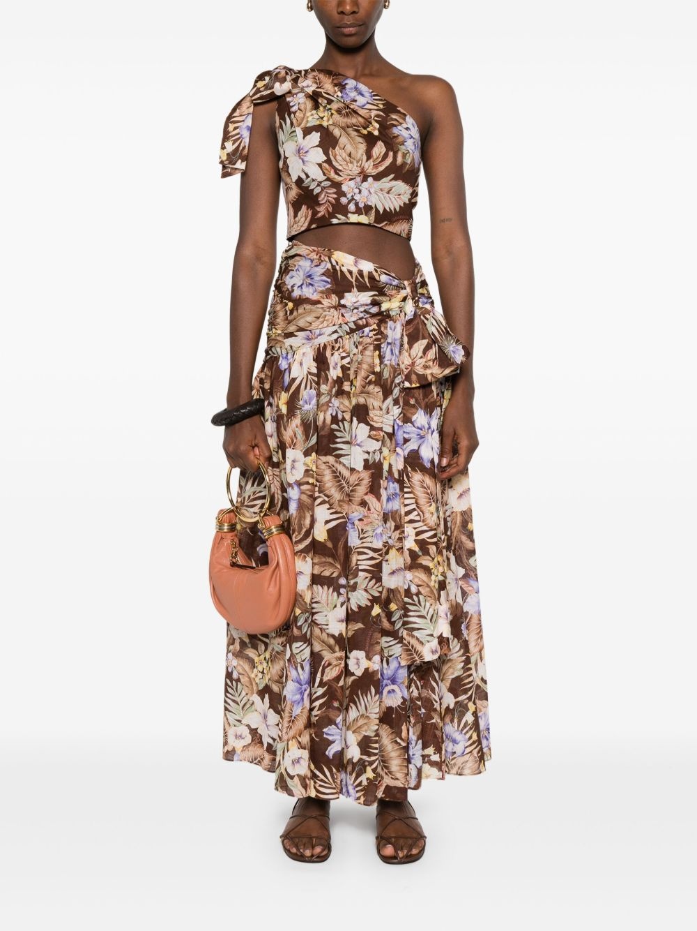 Coco bow-detail maxi skirt - 2