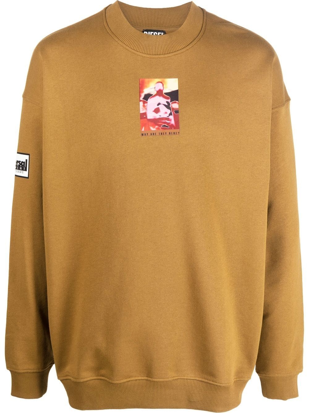 graphic-print crew neck jumper - 1