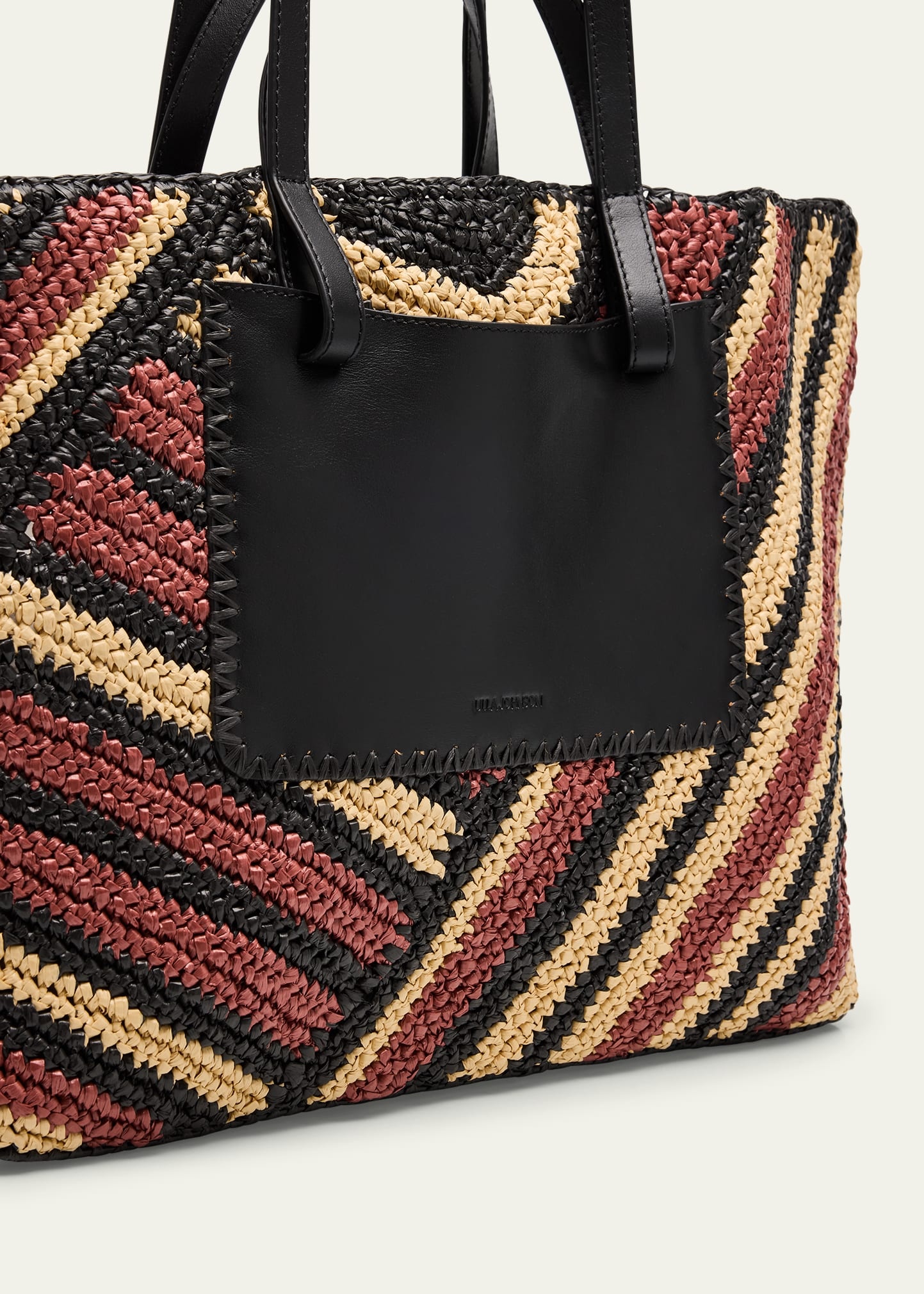 Lali Large Striped Raffia Tote Bag - 5