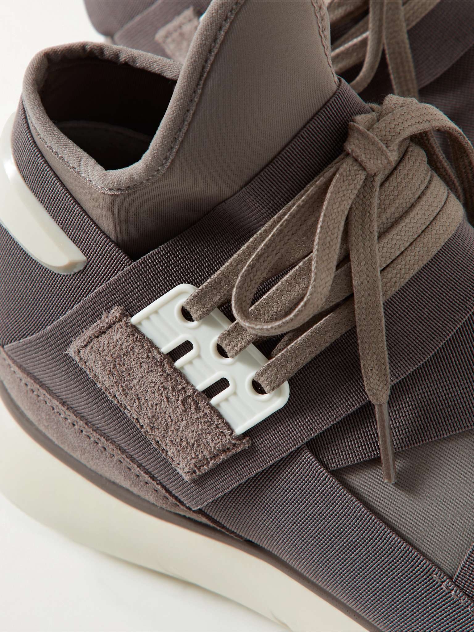 Qasa Suede-Trimmed Neoprene and Webbing High-Top Sneakers - 6