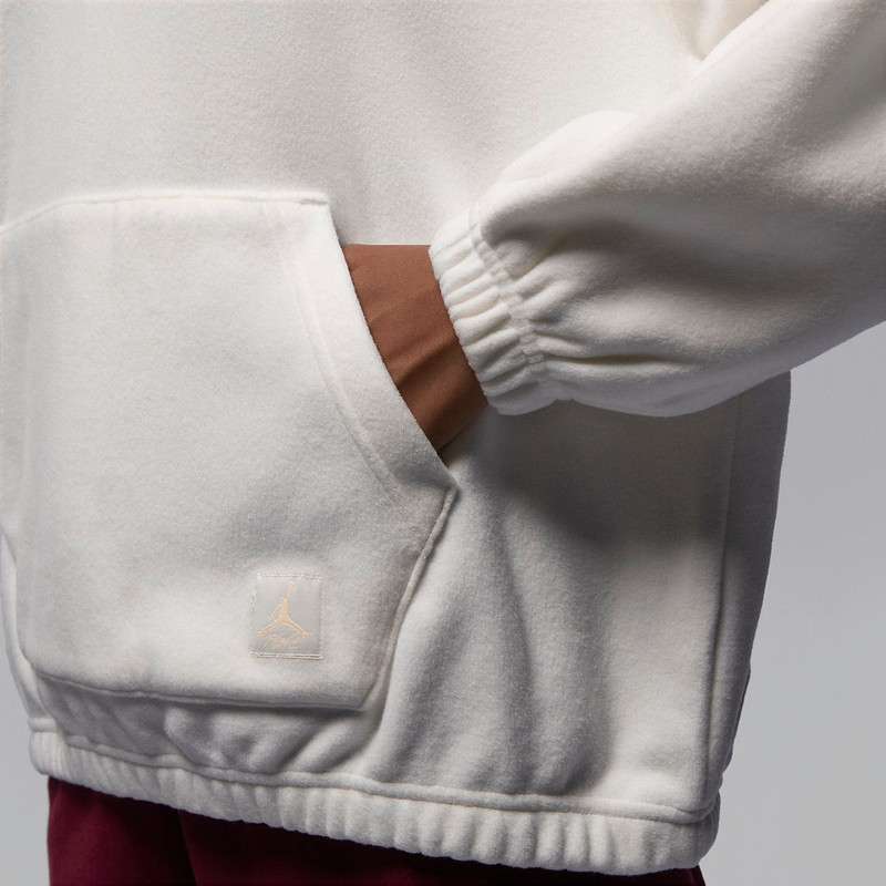 Jordan (WMNS) Air Jordan Flight Fleece Winterized Hoodie 'Sail' FD7238-133 outlook