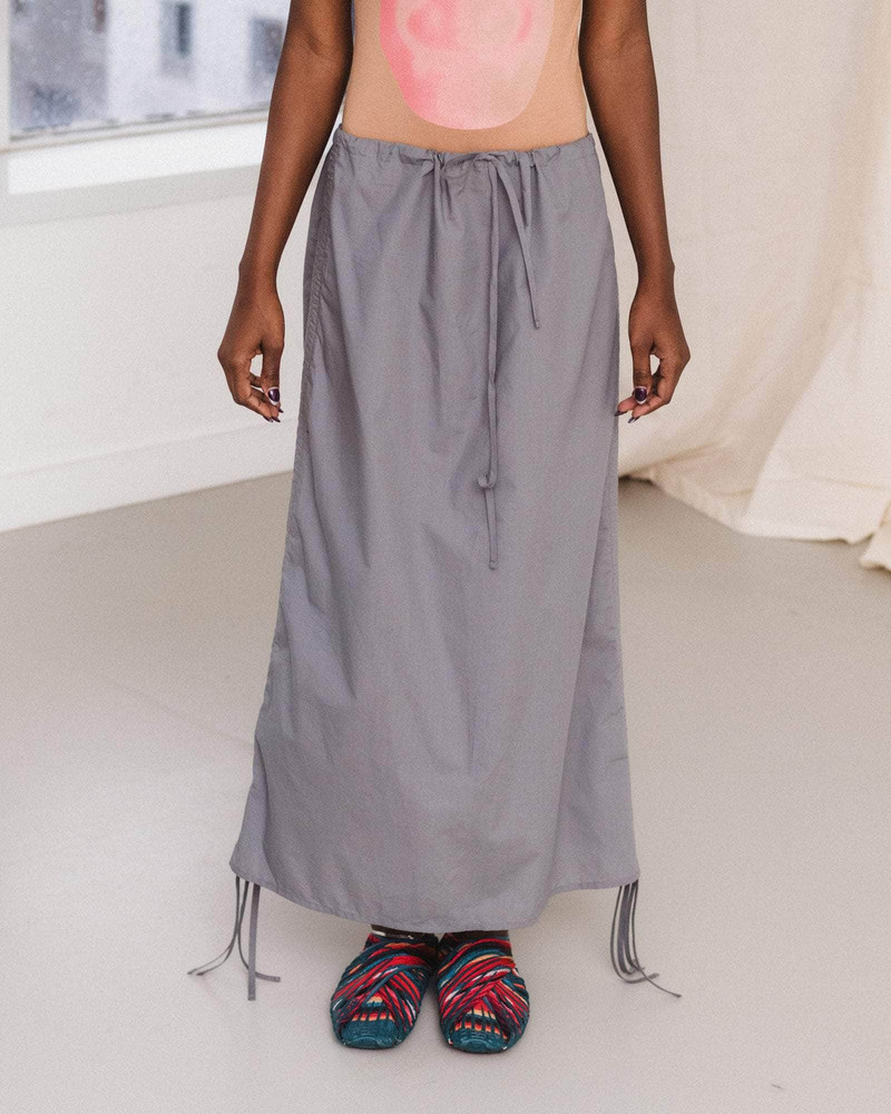 Pictorial Strap Skirt - Organic Cotton Poplin 1