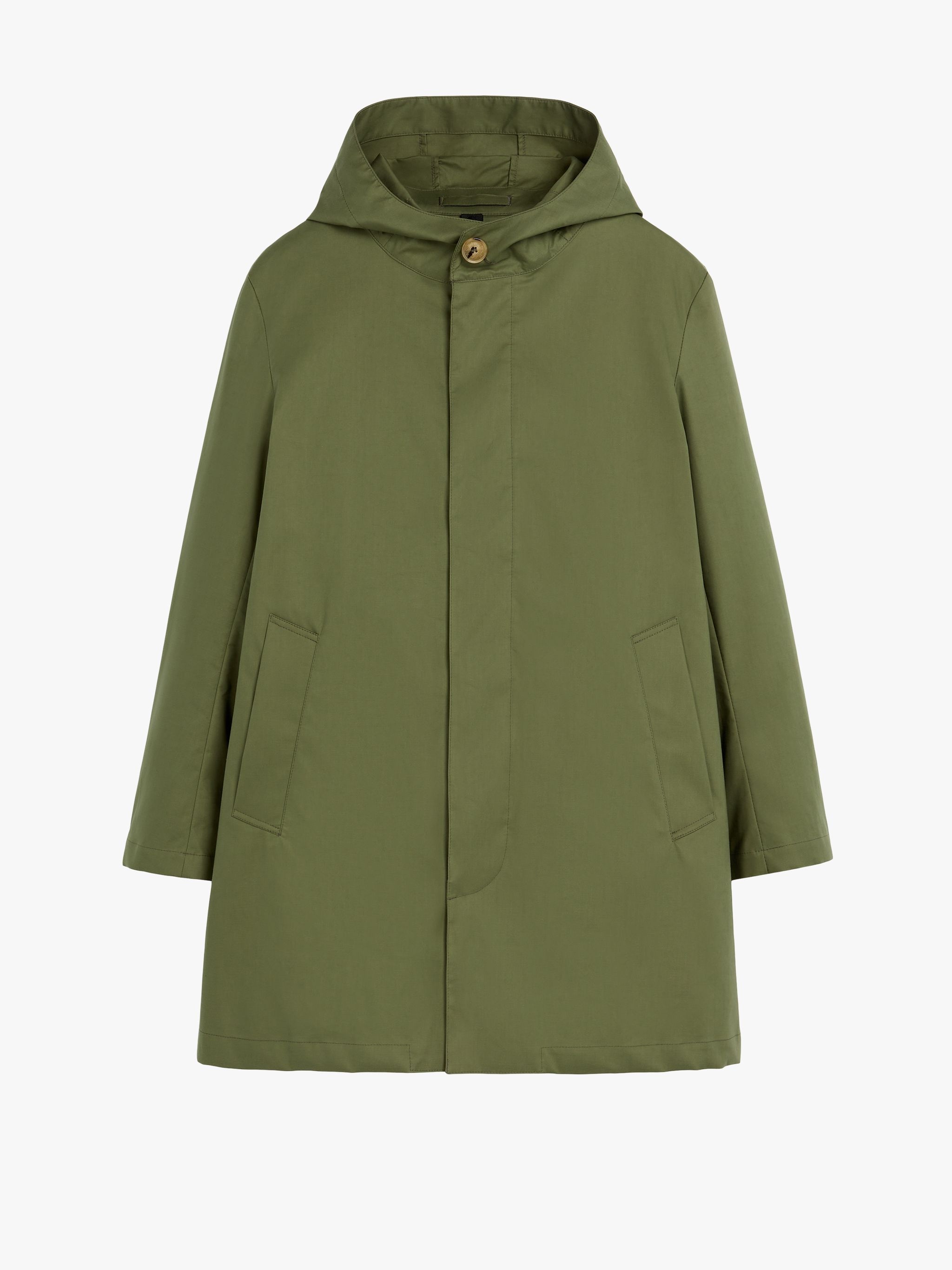 CHRYSTON SHORT GREEN RAINTEC COTTON HOODED COAT | GMC-112 - 1