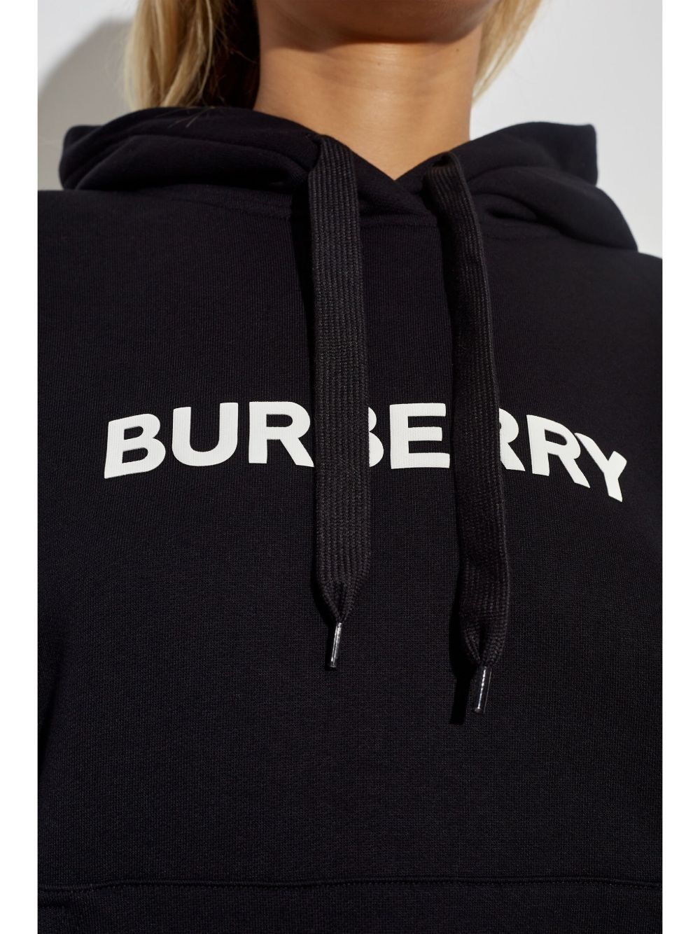 logo cotton hoodie - 5