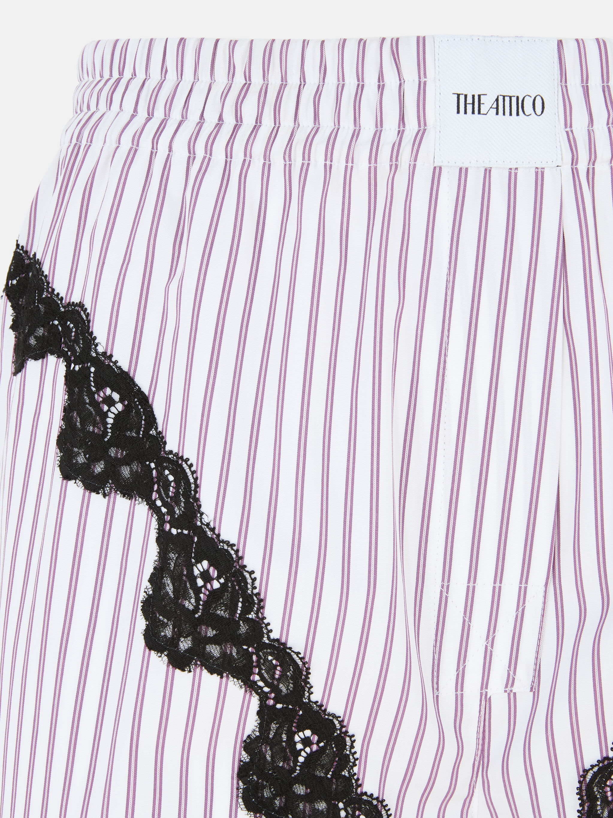 WHITE AND PURPLE SHORT PANTS - 4