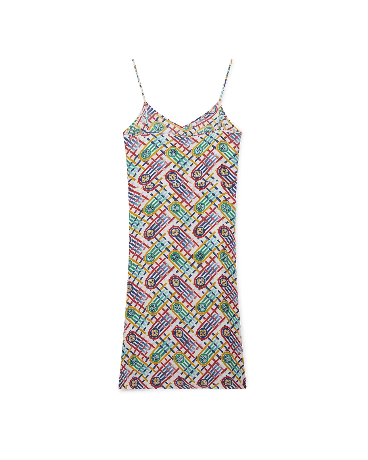 Tennis Monogram Silk Slip Dress | Casablanca Paris - 2