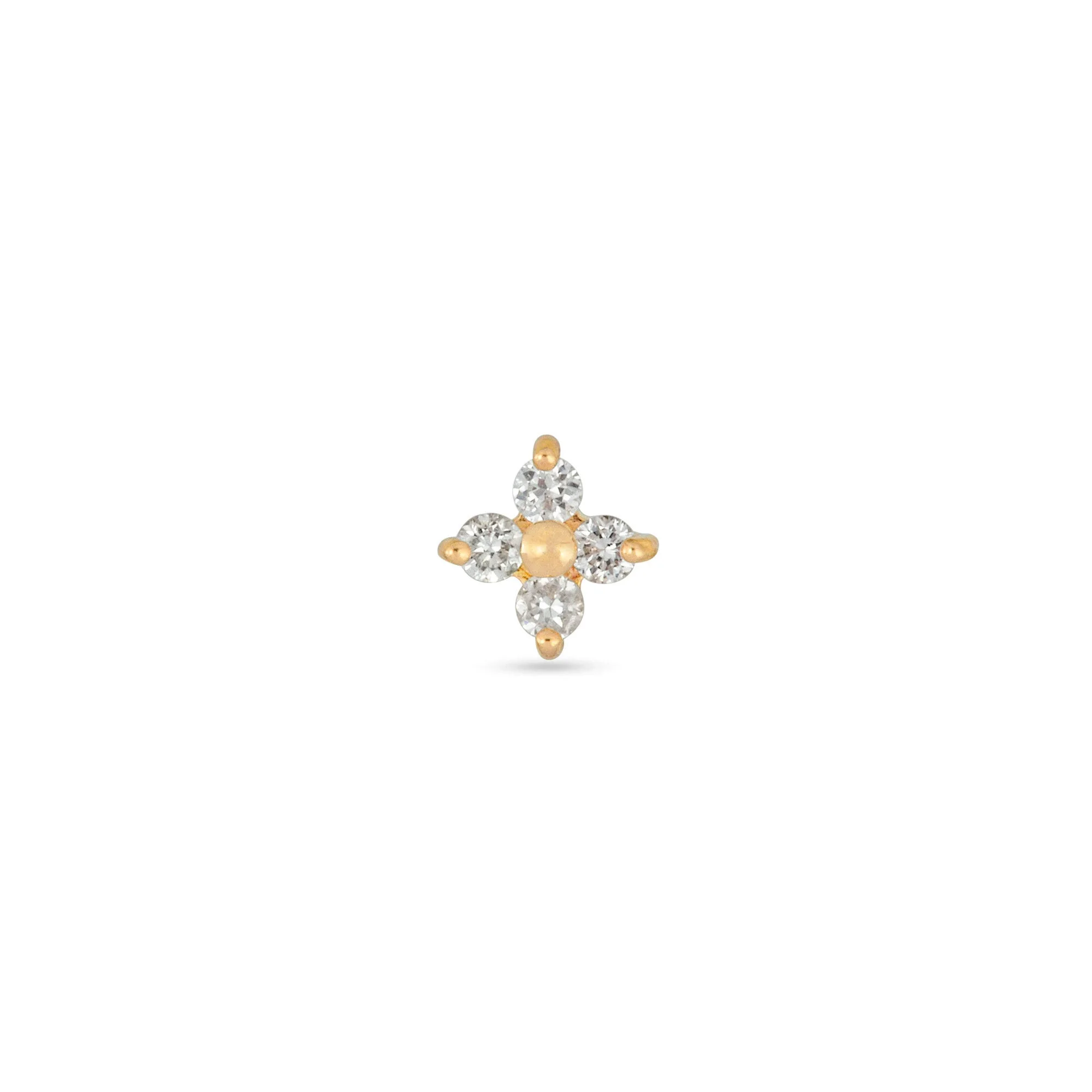LAB-Created Luckiest Clover Push Pin Flat Back - 1