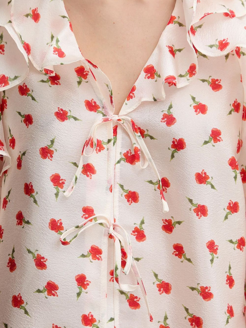 ruffled floral-print blouse 5