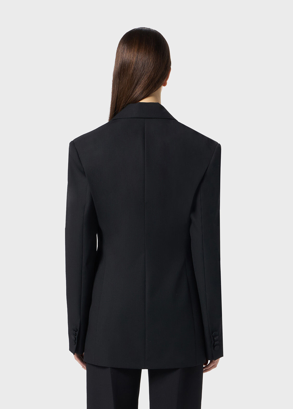WOOL JACKET WITH LASER-CUT EMBROIDERY AND RHINESTONES - 3