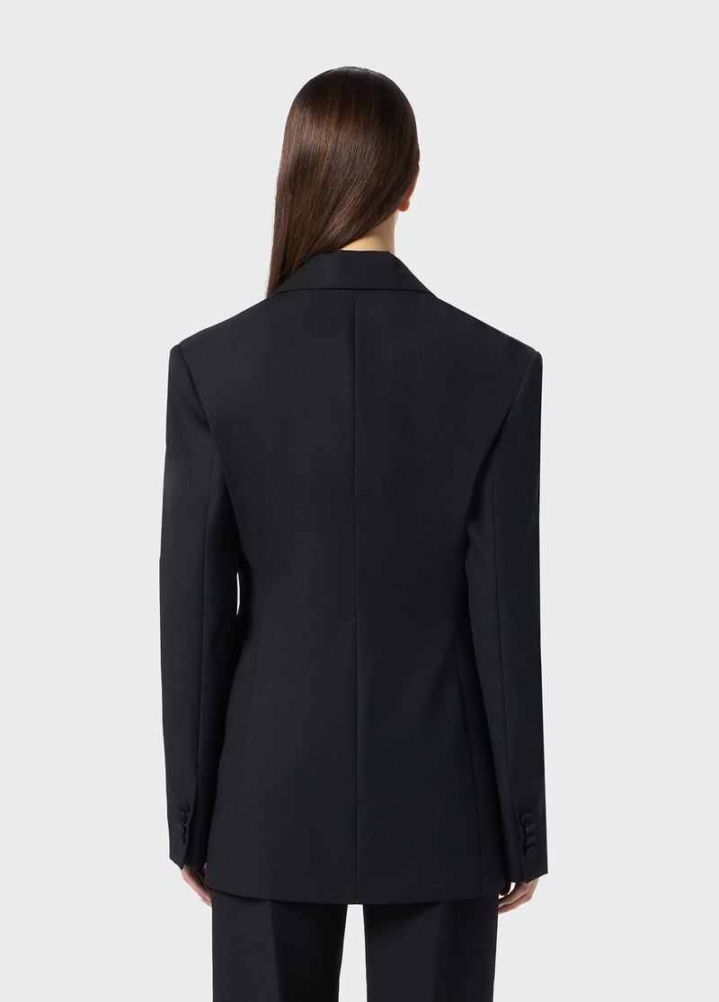 WOOL JACKET WITH LASER-CUT EMBROIDERY AND RHINESTONES 3
