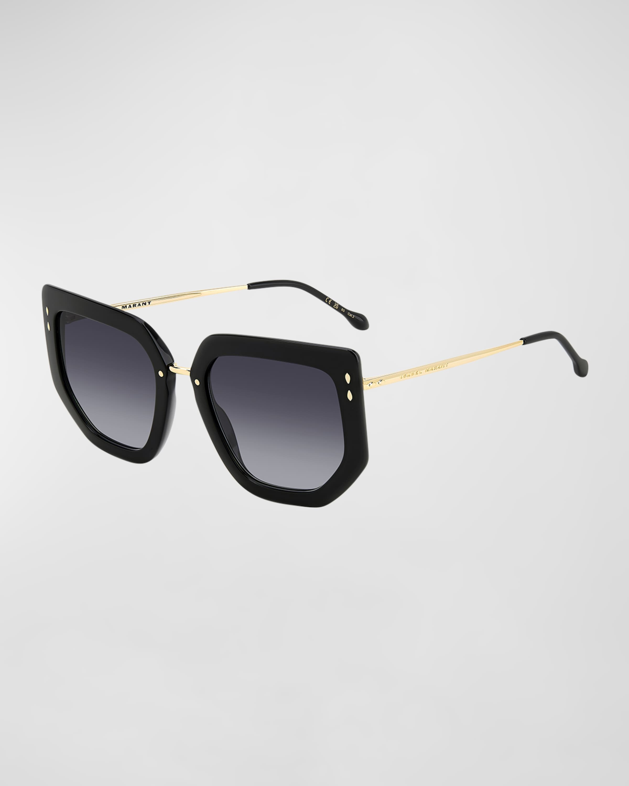 Isabel Marant Gradient Mixed-Media Butterfly Sunglasses | REVERSIBLE