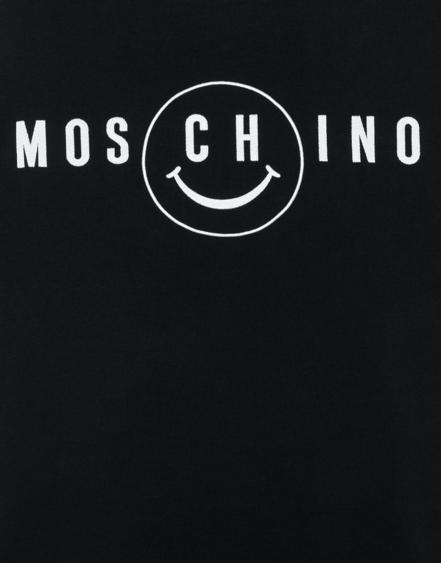 MOSCHINO SMILEY® EMBROIDERY THICK JERSEY T-SHIRT - 4