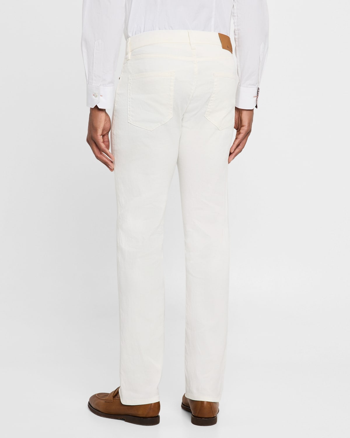Men's Quarona Linen and Cotton Stretch Five-Pocket Pants - 3