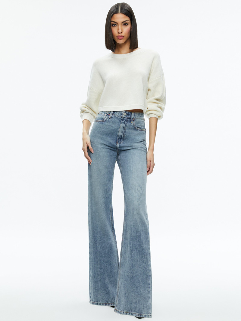 Alice + Olivia POSEY CREWNECK SWEATER outlook