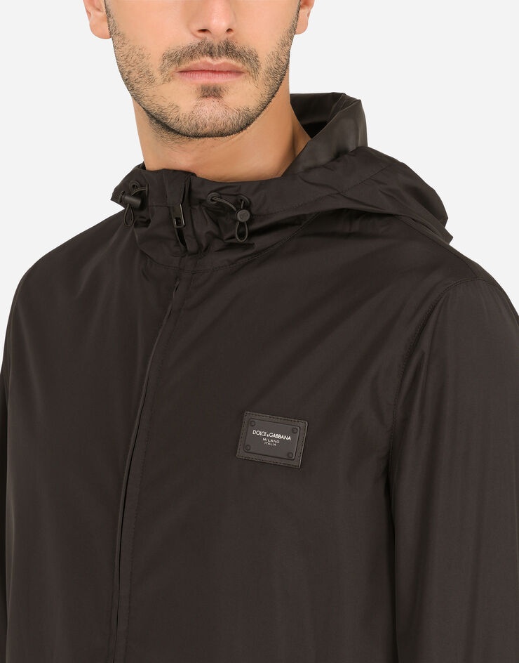 Nylon jacket with hood - 4