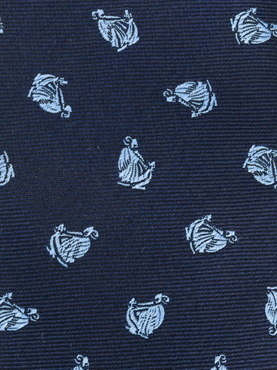 Lanvin logo silk tie outlook