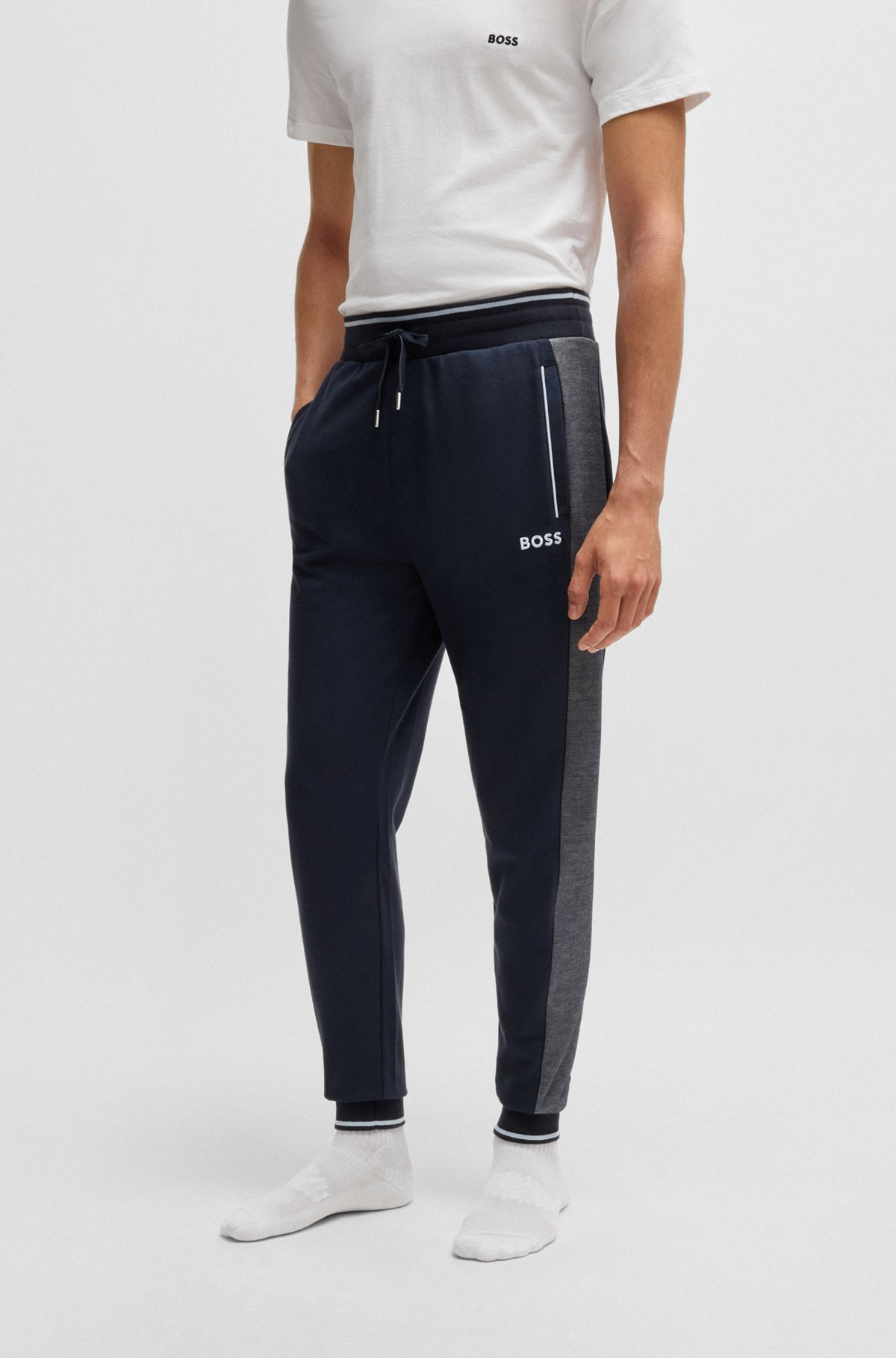 TRACKSUIT BOTTOMS WITH CONTRAST PIPING - 2