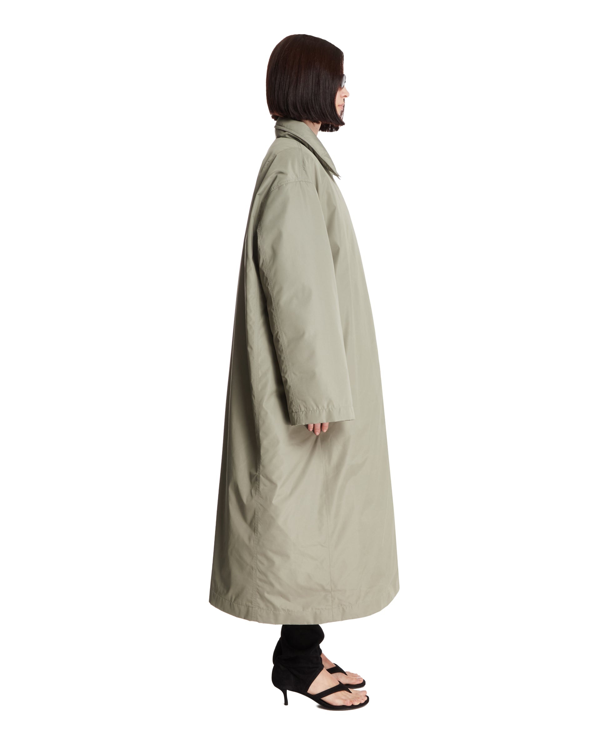 Green Oversized Long Coat - 5
