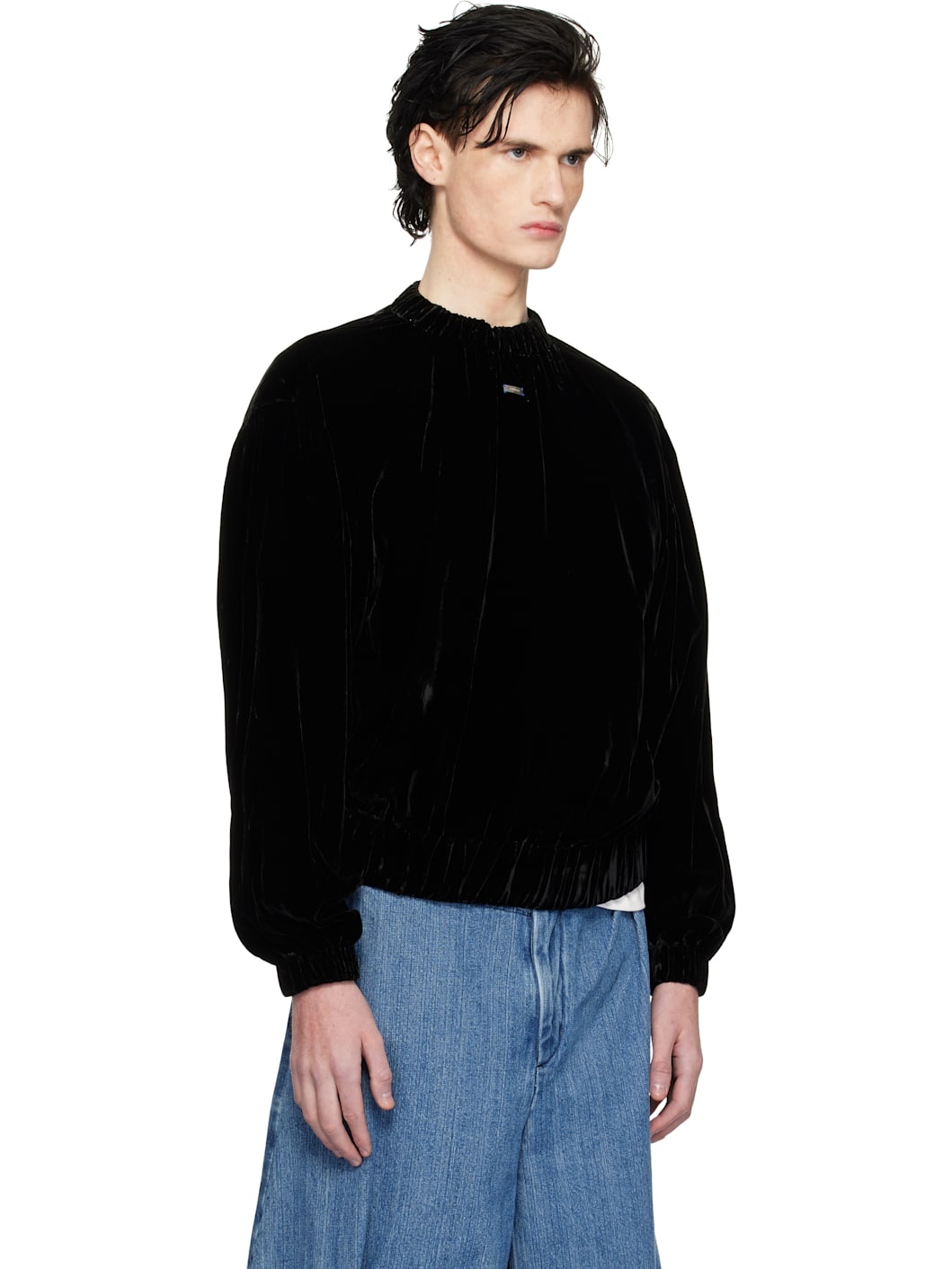 Black Velvet Sweatshirt - 2