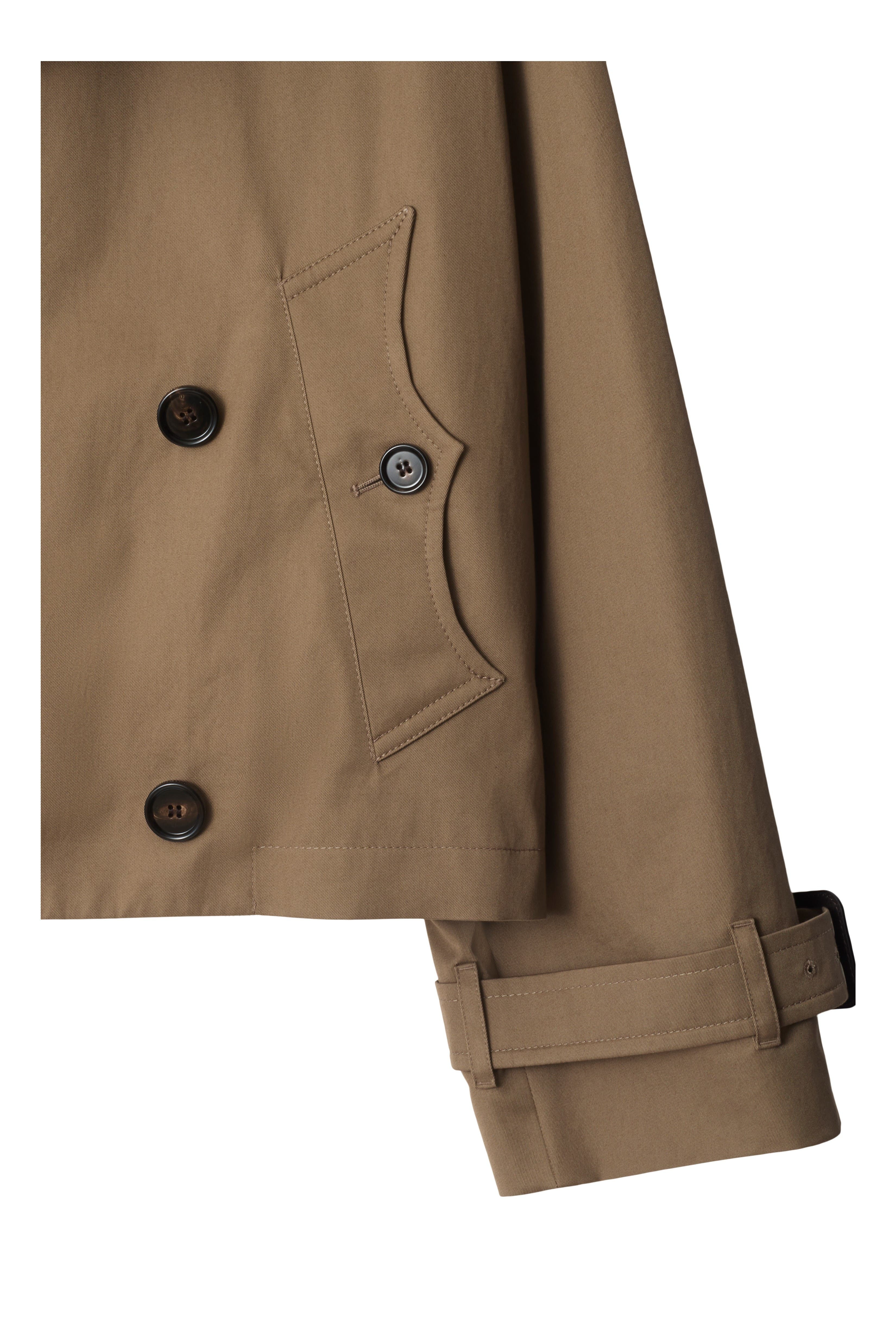 burberry Cropped Gabardine Trench Jacket in Clay Brown at Nordstrom - 6