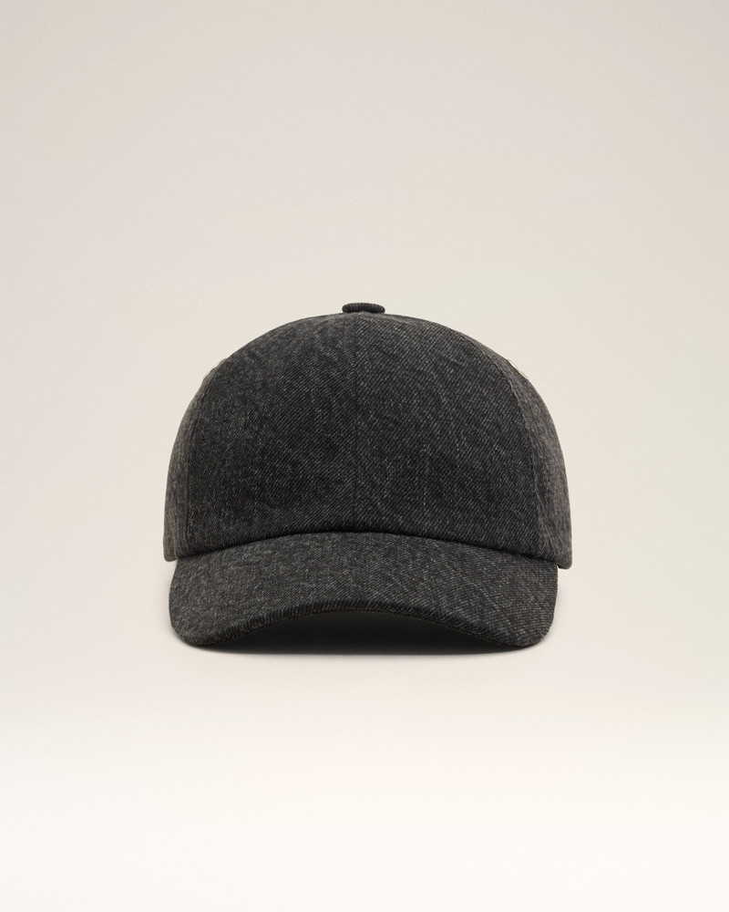 BLACK DENIM AMI PARIS SIDE PATCH CAP 4