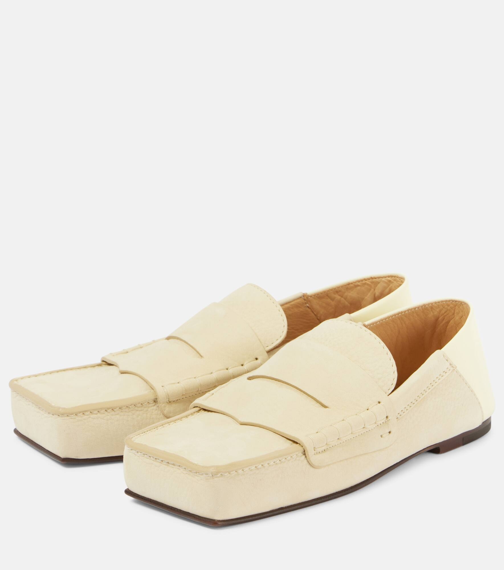 Les Mocassins Carré leather loafers - 4