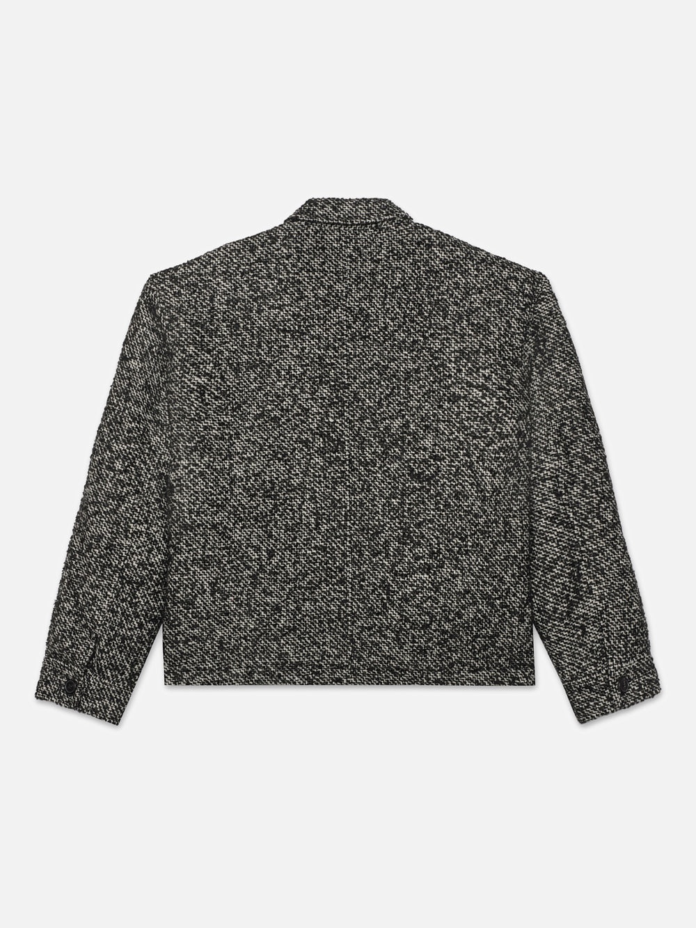 Tweed Trucker Jacket in Grey - 5
