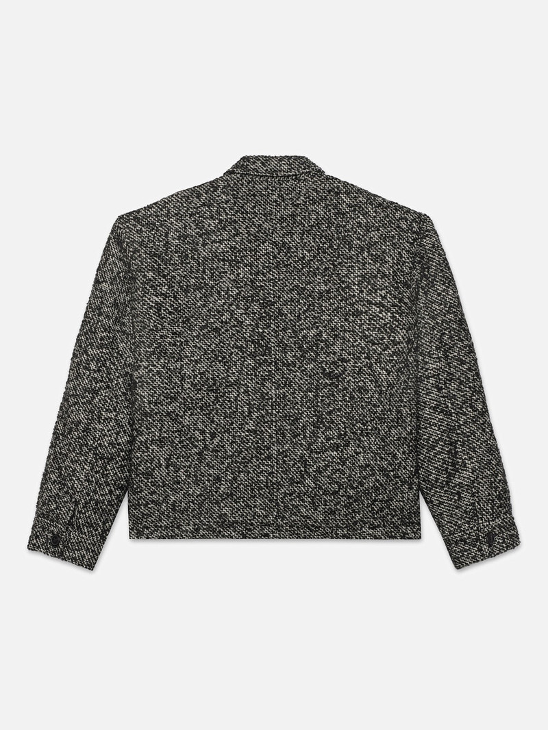 FRAME Tweed Trucker Jacket in Grey outlook