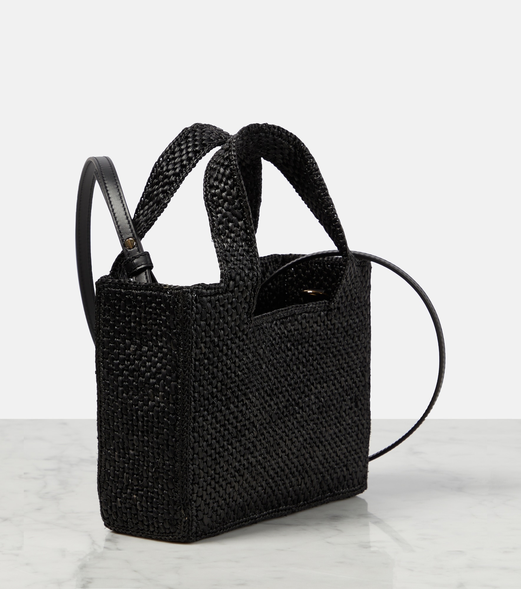 Mini raffia basket bag - 4