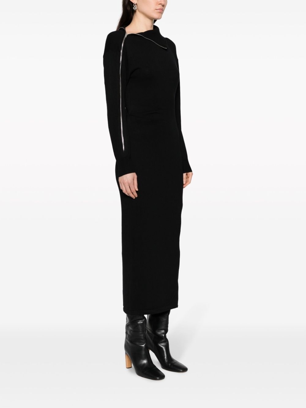 zip-up midi dress - 3