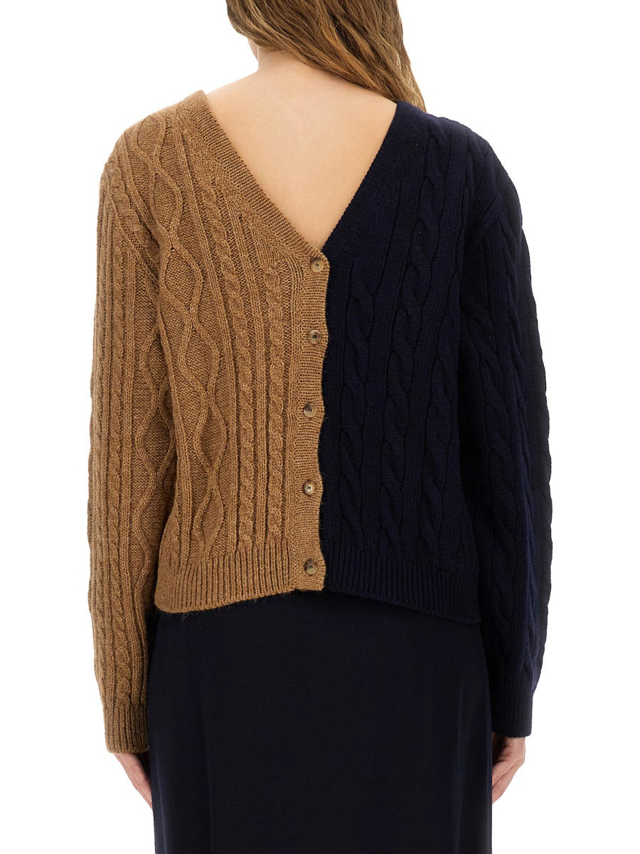 Moschino Women Two-Tone Alpaca Blend Cardigan - 3
