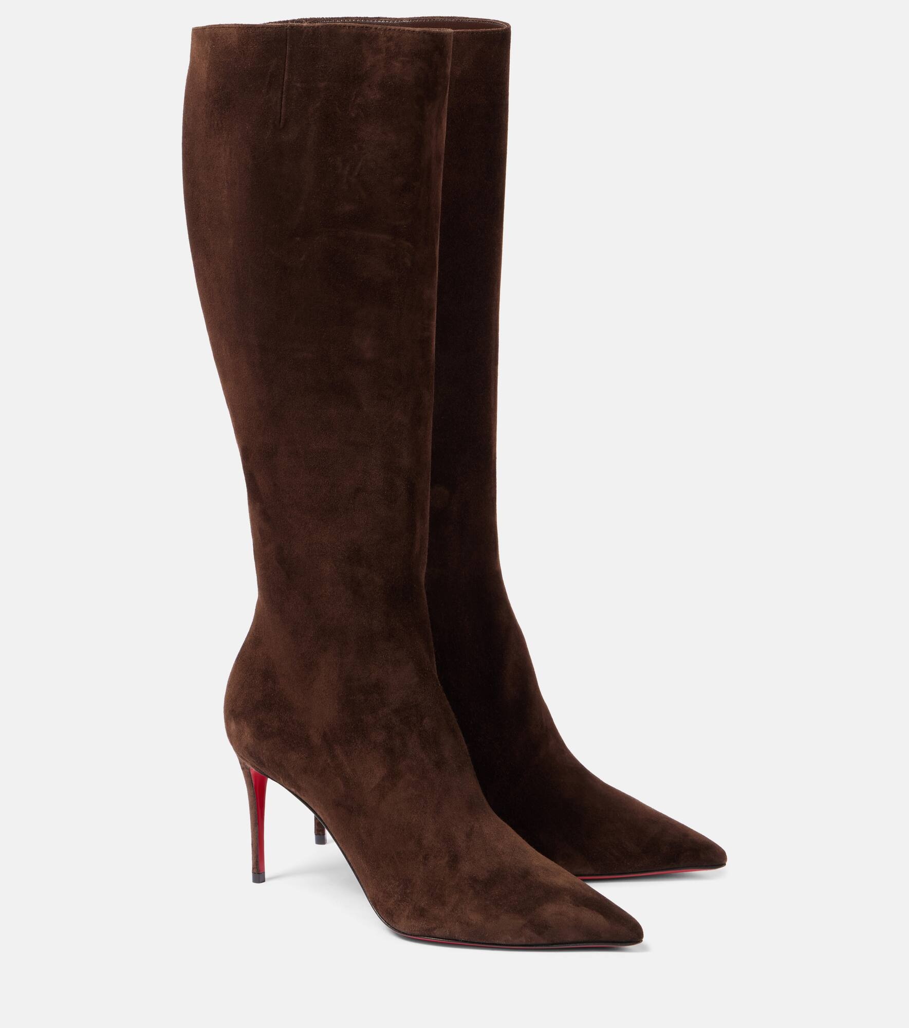 Pumppie 85 suede knee-high boots - 1