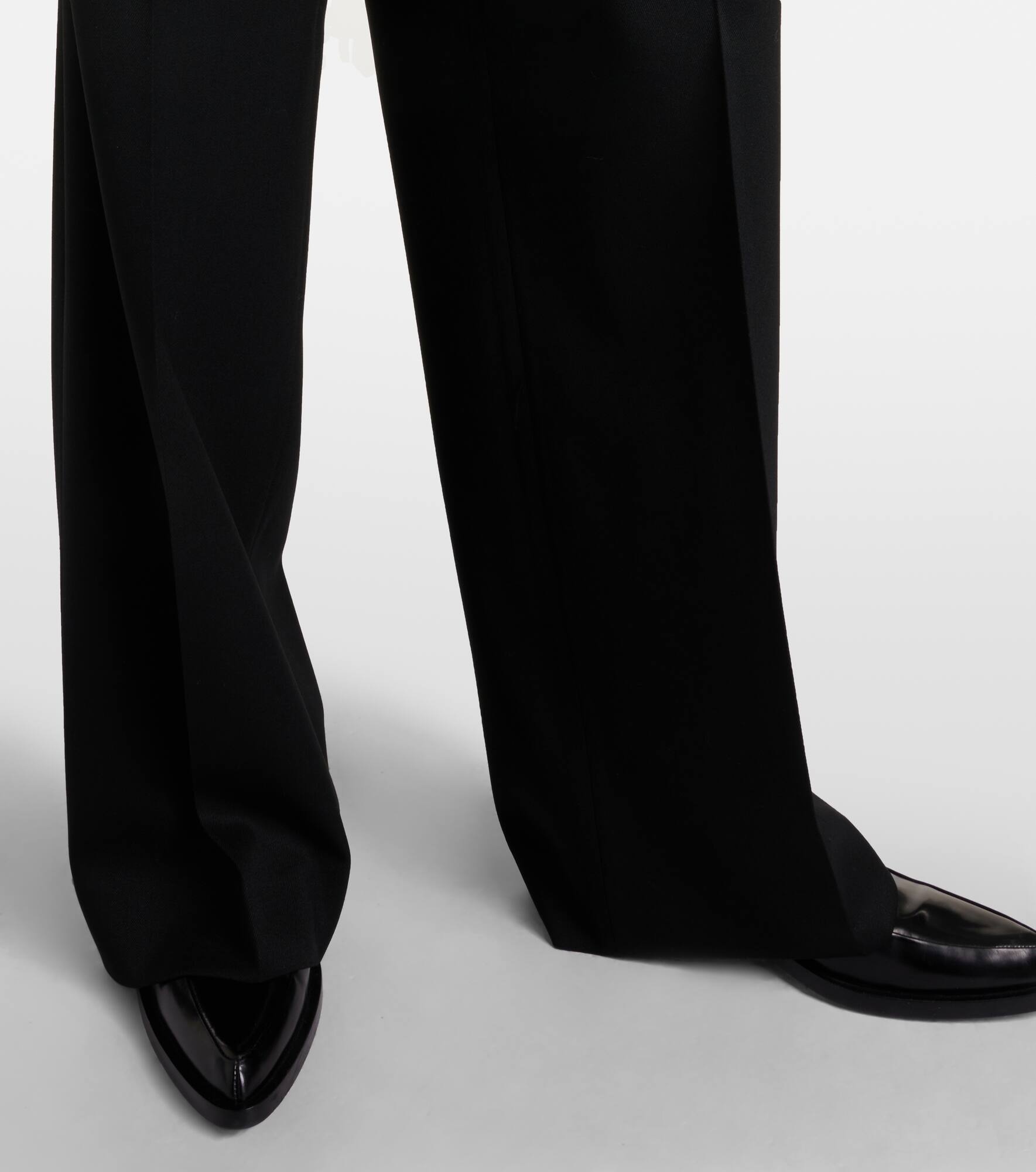 High-rise wool wide-leg pants - 5