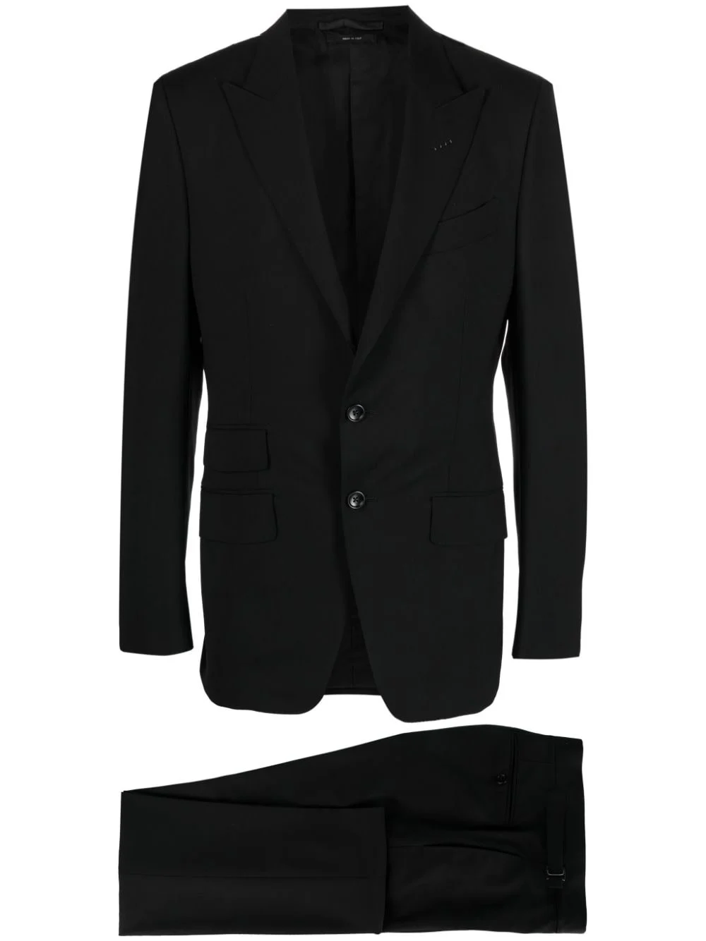 single-breasted wool suit - 1