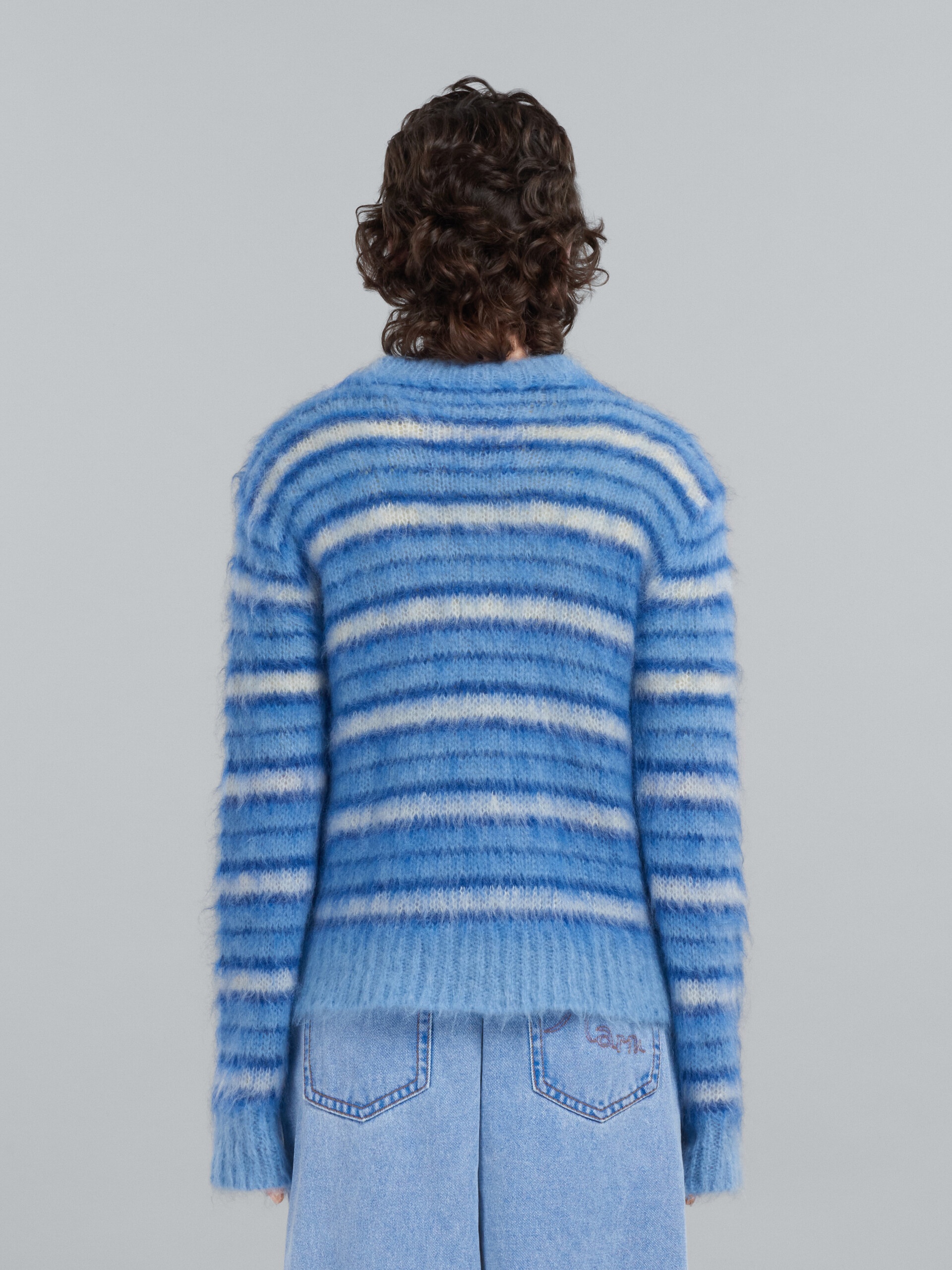 STRIPES MOHAIRAND WOOL SWEATER - 3