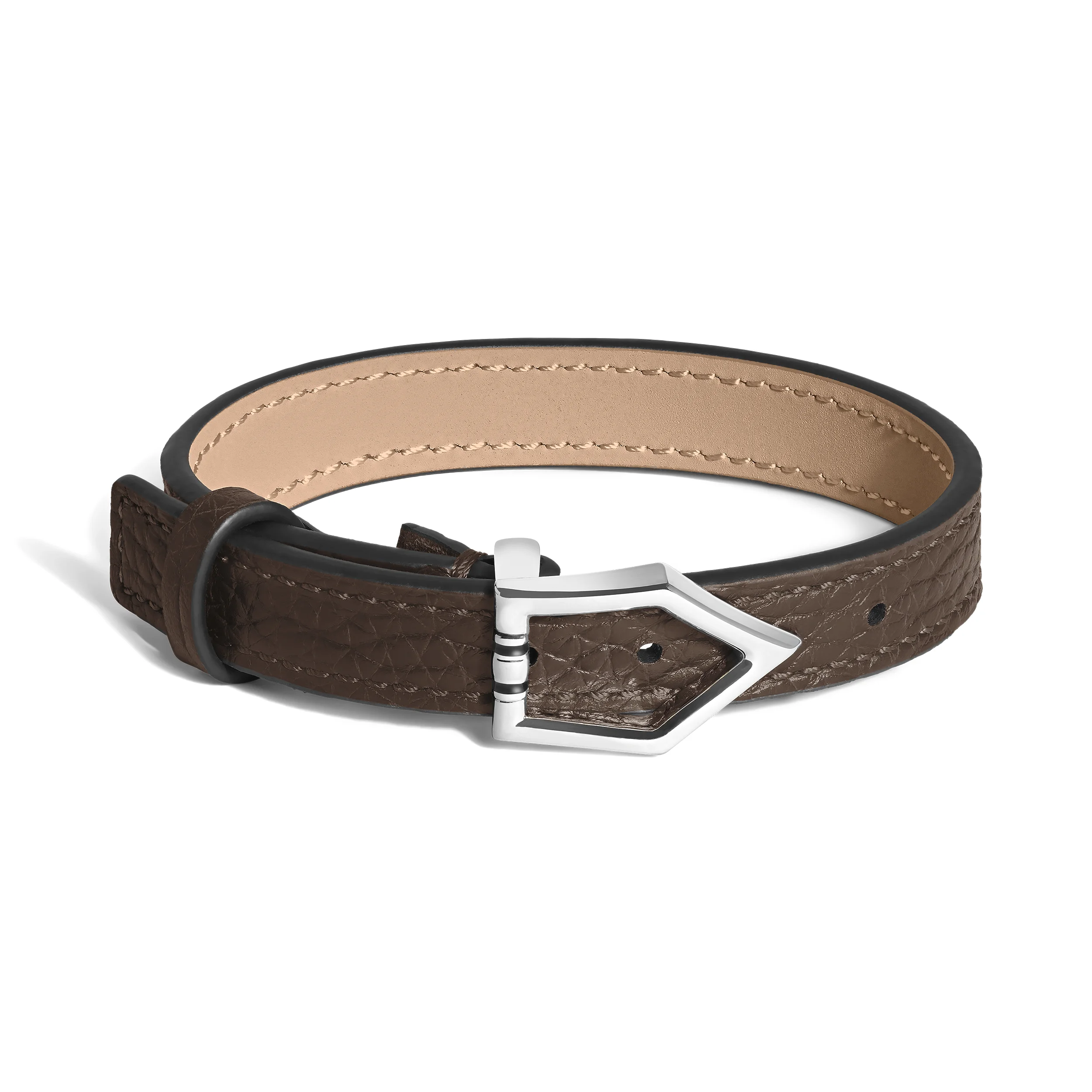 PLAIN NIB BRACELET IN GRAIN LEATHER - 1