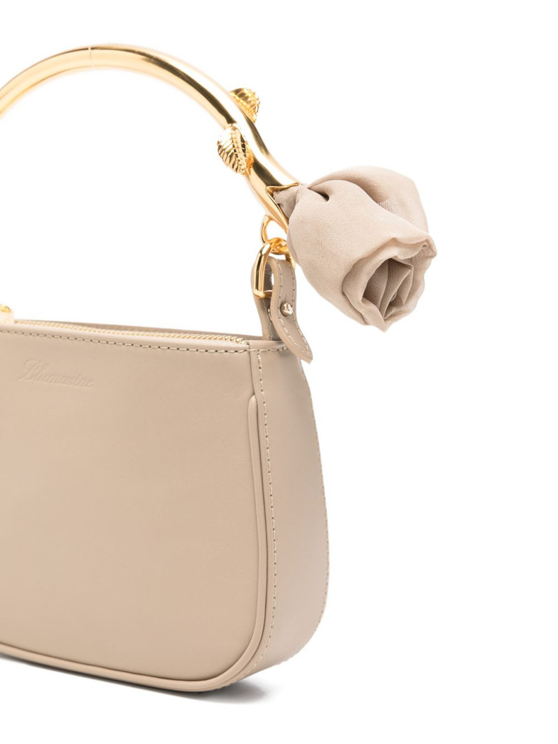 mini rose-detail leather tote bag 3